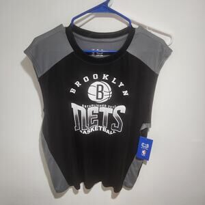 NBA Brooklyn Nets Mens XLarge Sleeveless Muscle Tank Jersey Ultra Game Black